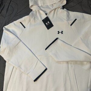 UNDER ARMOUR UNSTOPPABLE #100 WHITE + BLACK HOODIE SIZE 2XL OR XL MEN $100.00